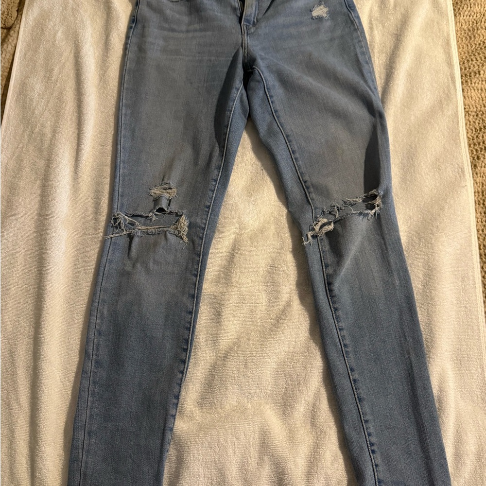 Levi's Light Blue Distressed Skinny Jeans